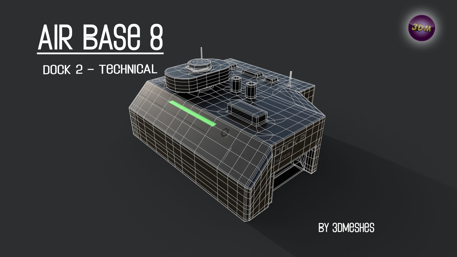 AIR BASE 8 - Dock 2 - Technical Low-poly 3D model_17