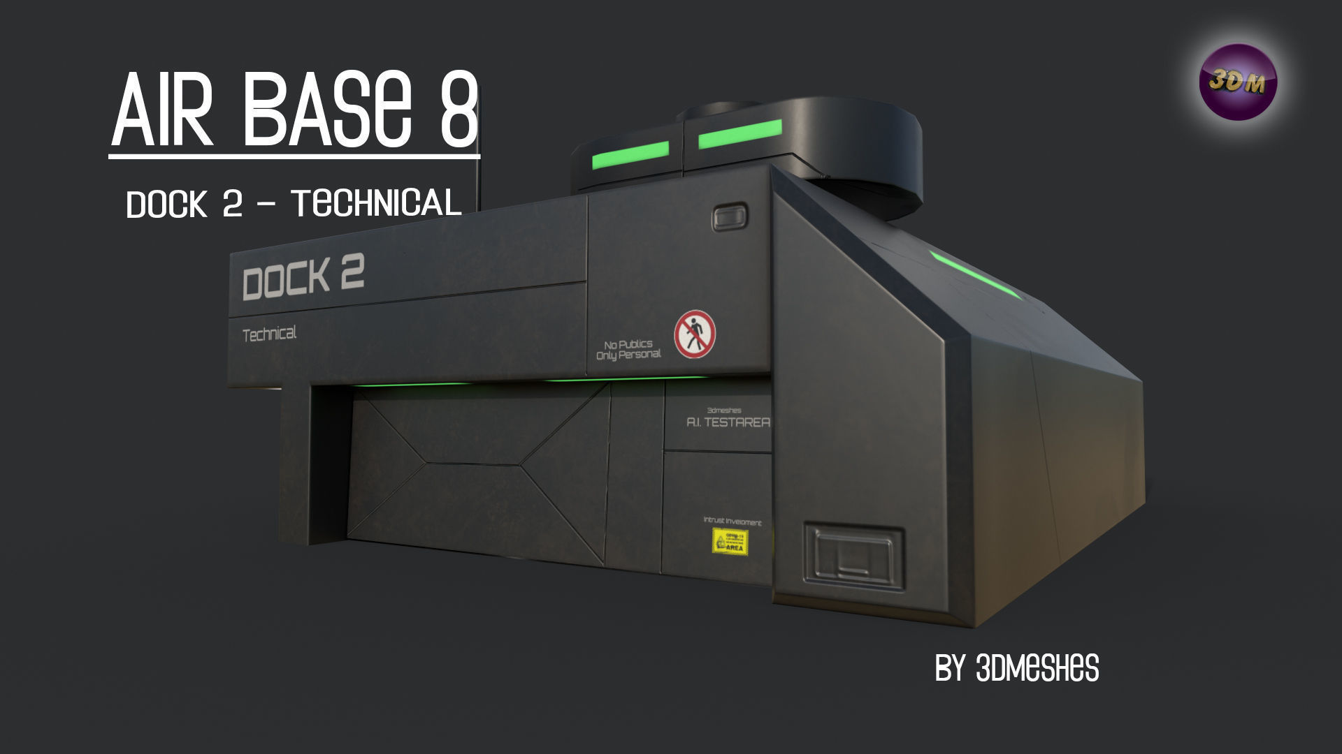 AIR BASE 8 - Dock 2 - Technical Low-poly 3D model_22
