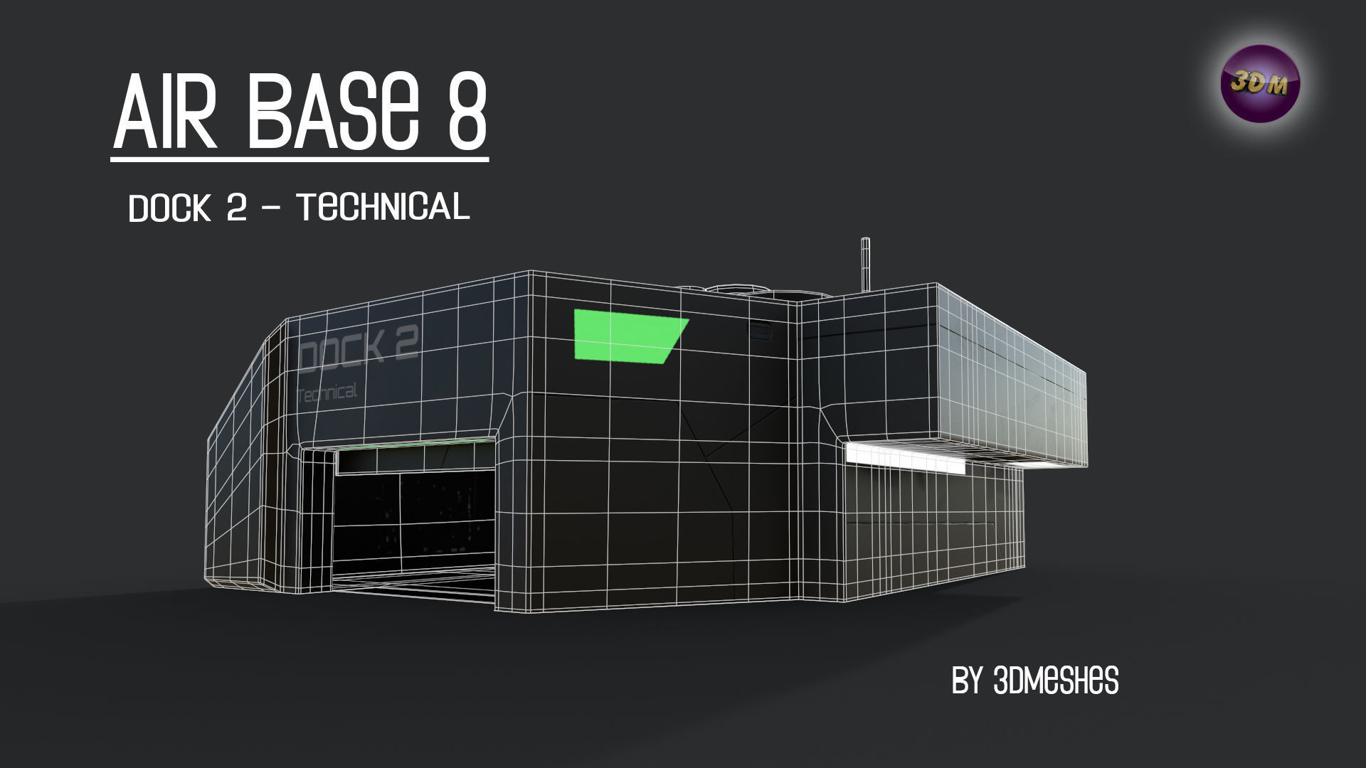 AIR BASE 8 - Dock 2 - Technical Low-poly 3D model_19