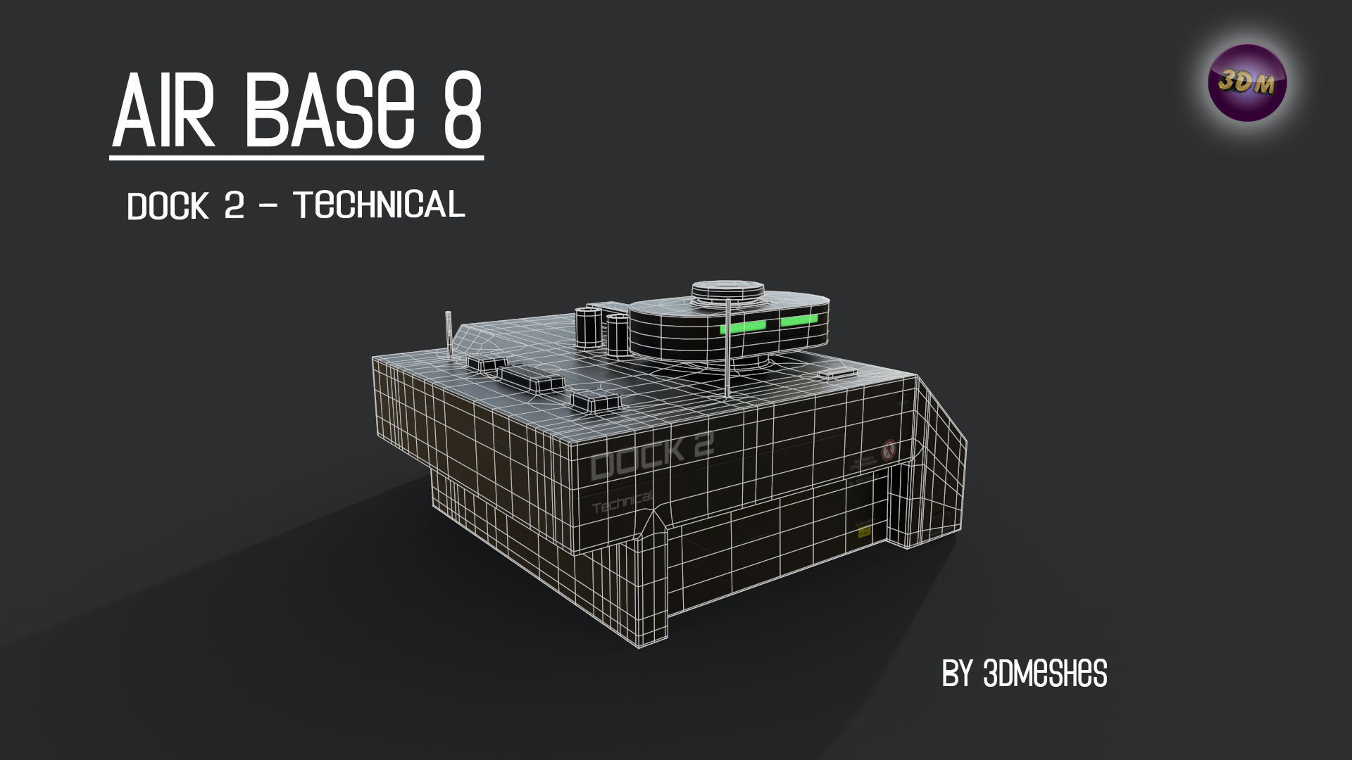 AIR BASE 8 - Dock 2 - Technical Low-poly 3D model_25