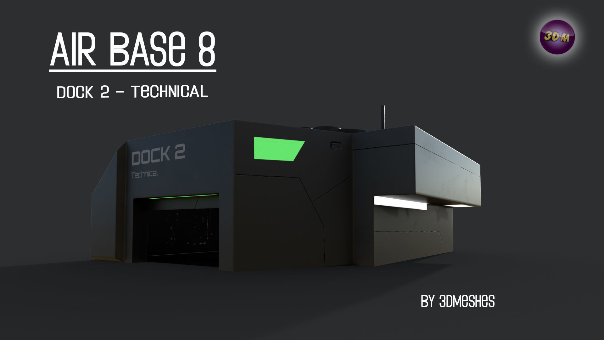AIR BASE 8 - Dock 2 - Technical Low-poly 3D model_18