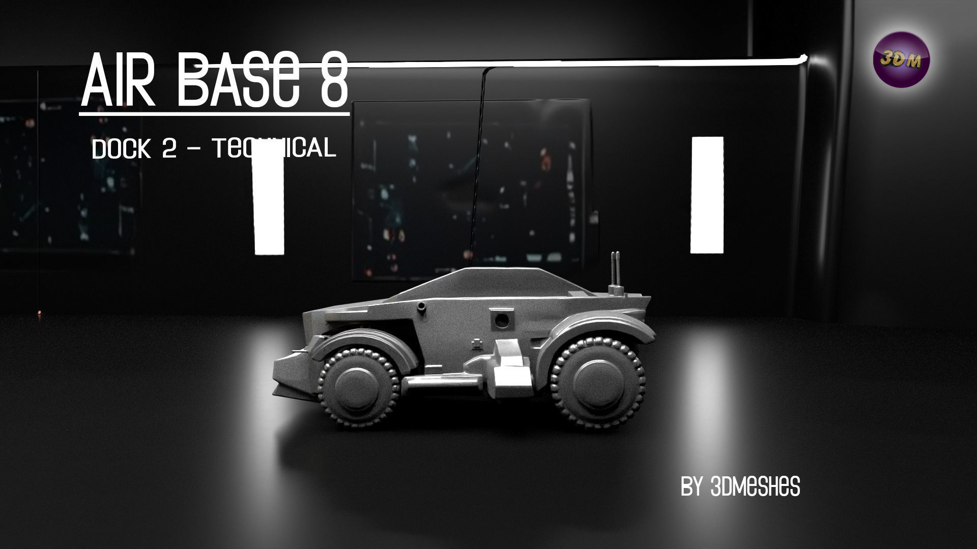 AIR BASE 8 - Dock 2 - Technical Low-poly 3D model_28