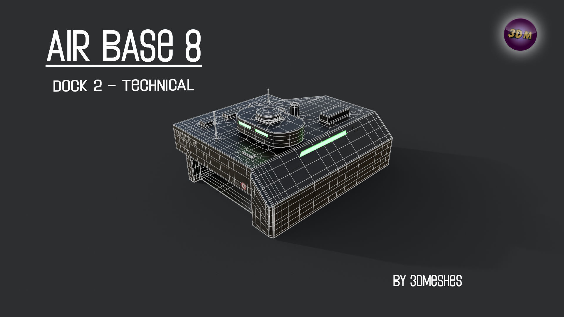 AIR BASE 8 - Dock 2 - Technical Low-poly 3D model_10