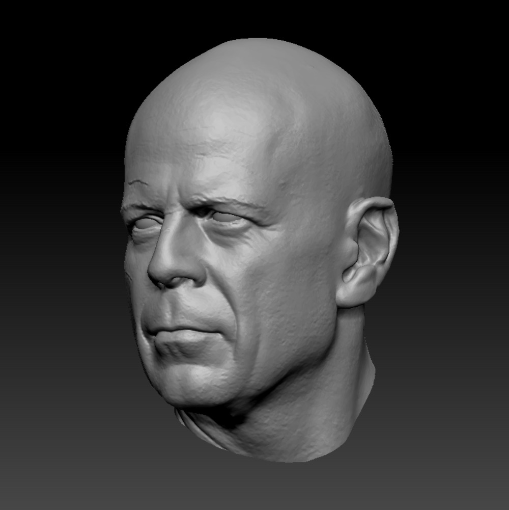 BRUCE WILLIS HEAD SCULPTURE 3D PRINT MODEL 3D print model_5