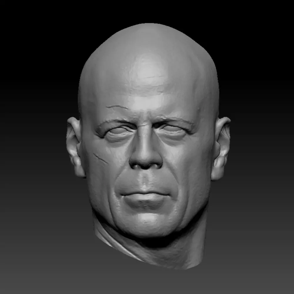 BRUCE WILLIS HEAD SCULPTURE 3D PRINT MODEL 3D print model_0