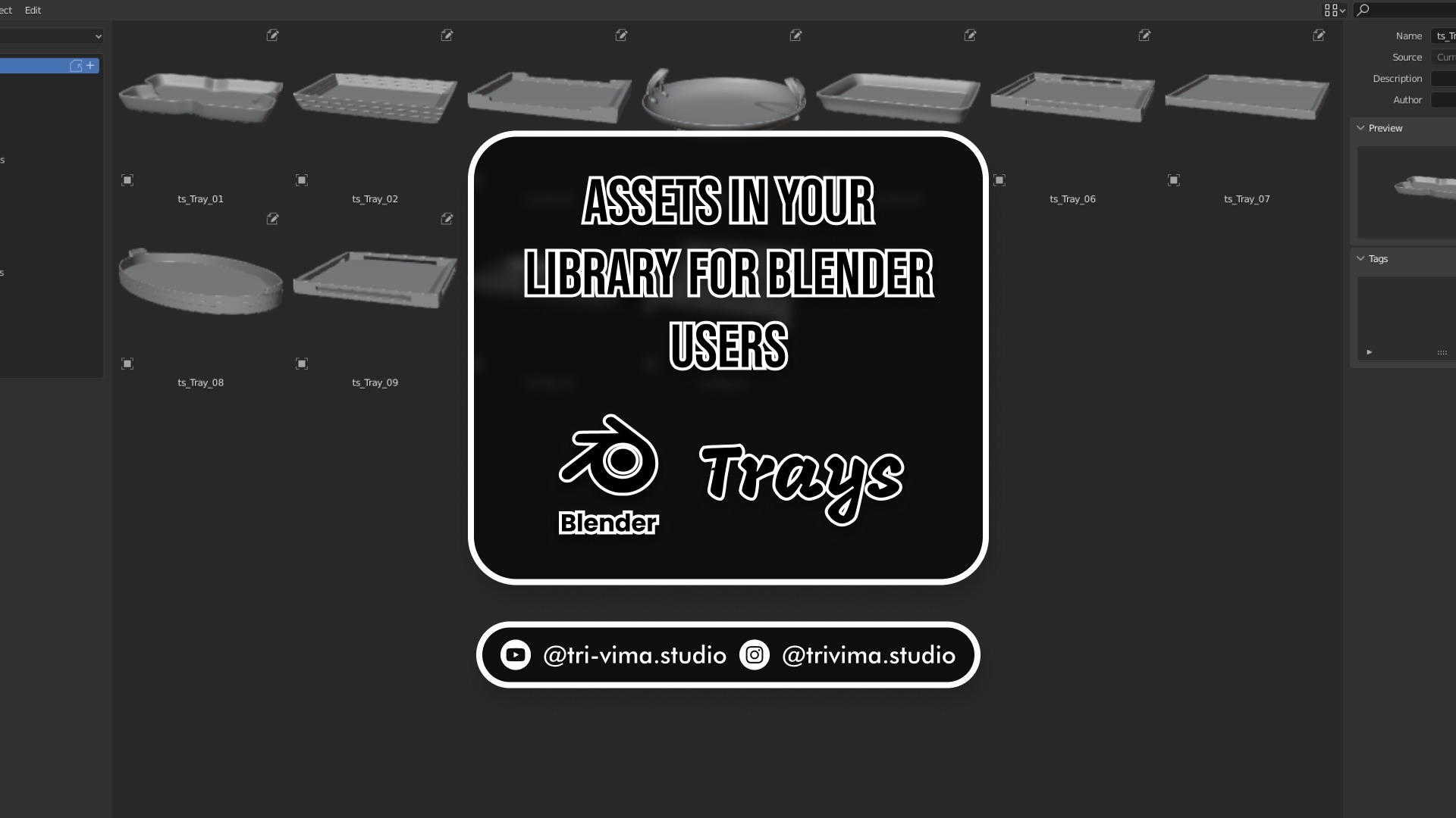 Assets in Your Library for Blender Users 3D model_11