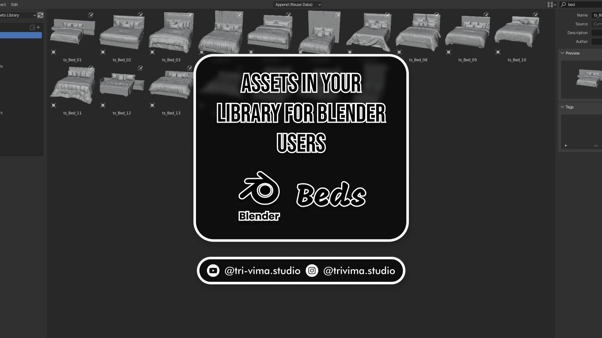 Assets in Your Library for Blender Users 3D model_8