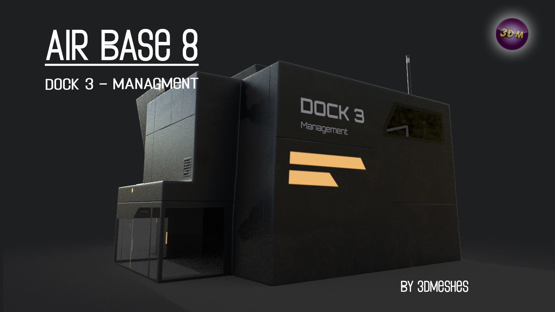 AIR BASE 8 - Dock 3 - Managment Low-poly 3D model_19