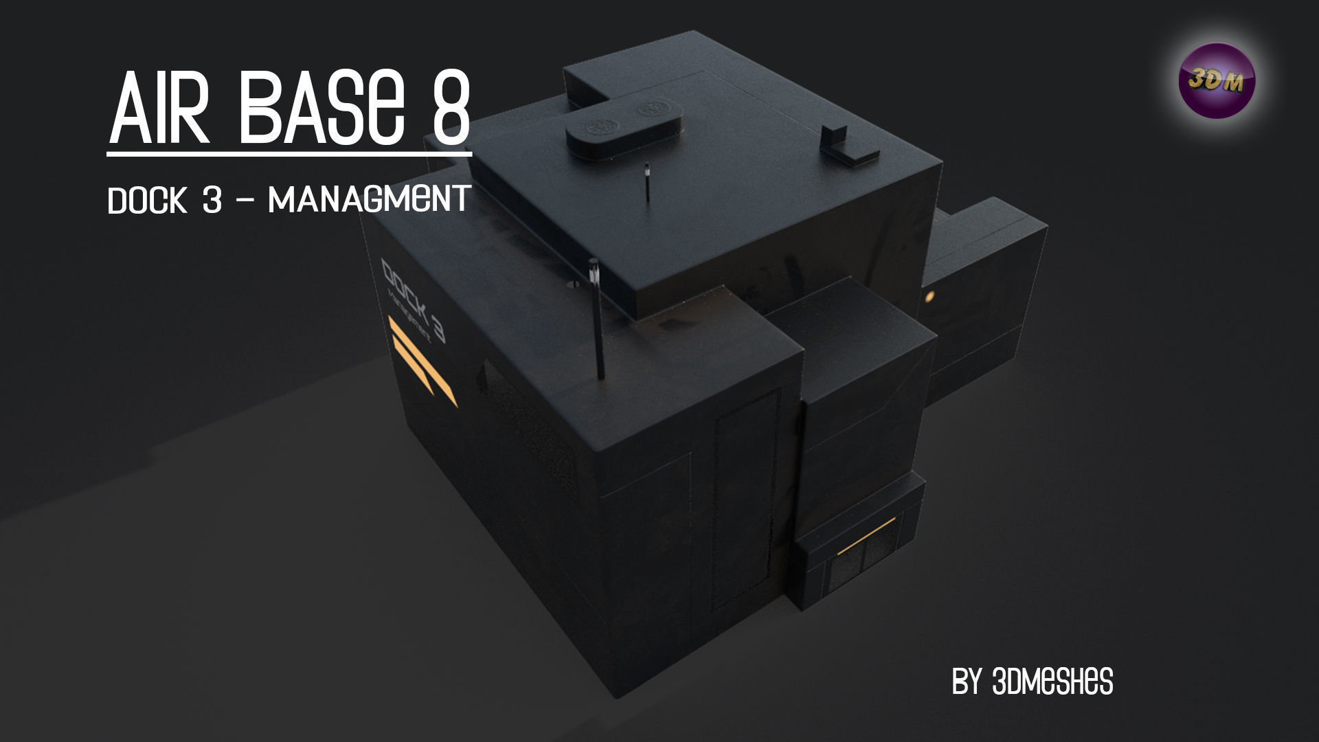 AIR BASE 8 - Dock 3 - Managment Low-poly 3D model_20