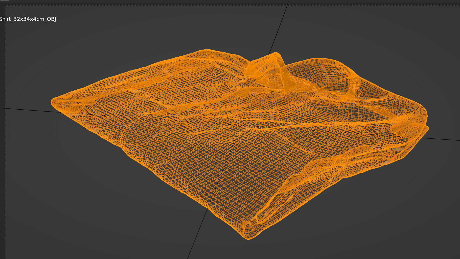 Generic folded checkered shirt with business style clothing  3D model_5