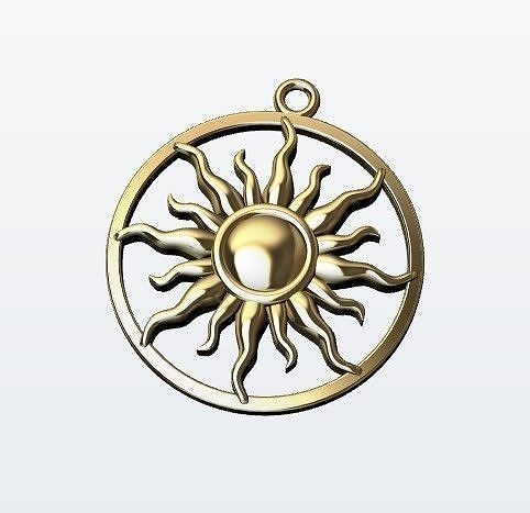 Pendant sun 3D print model