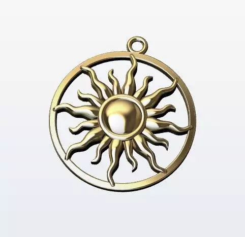 Pendant sun 3D print model_0