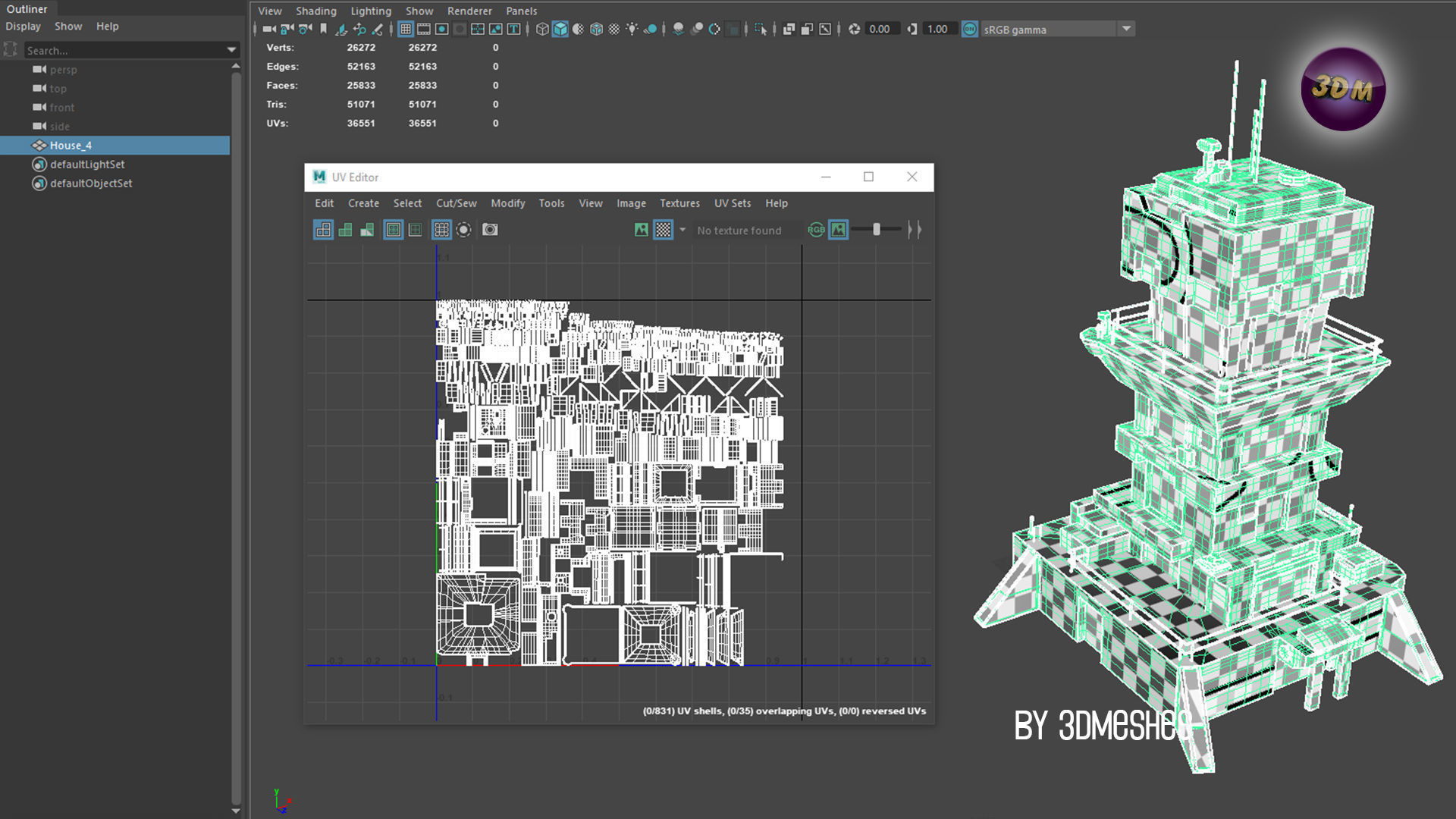 AIR BASE 8 - Dock 4 -Tower Low-poly 3D model_16