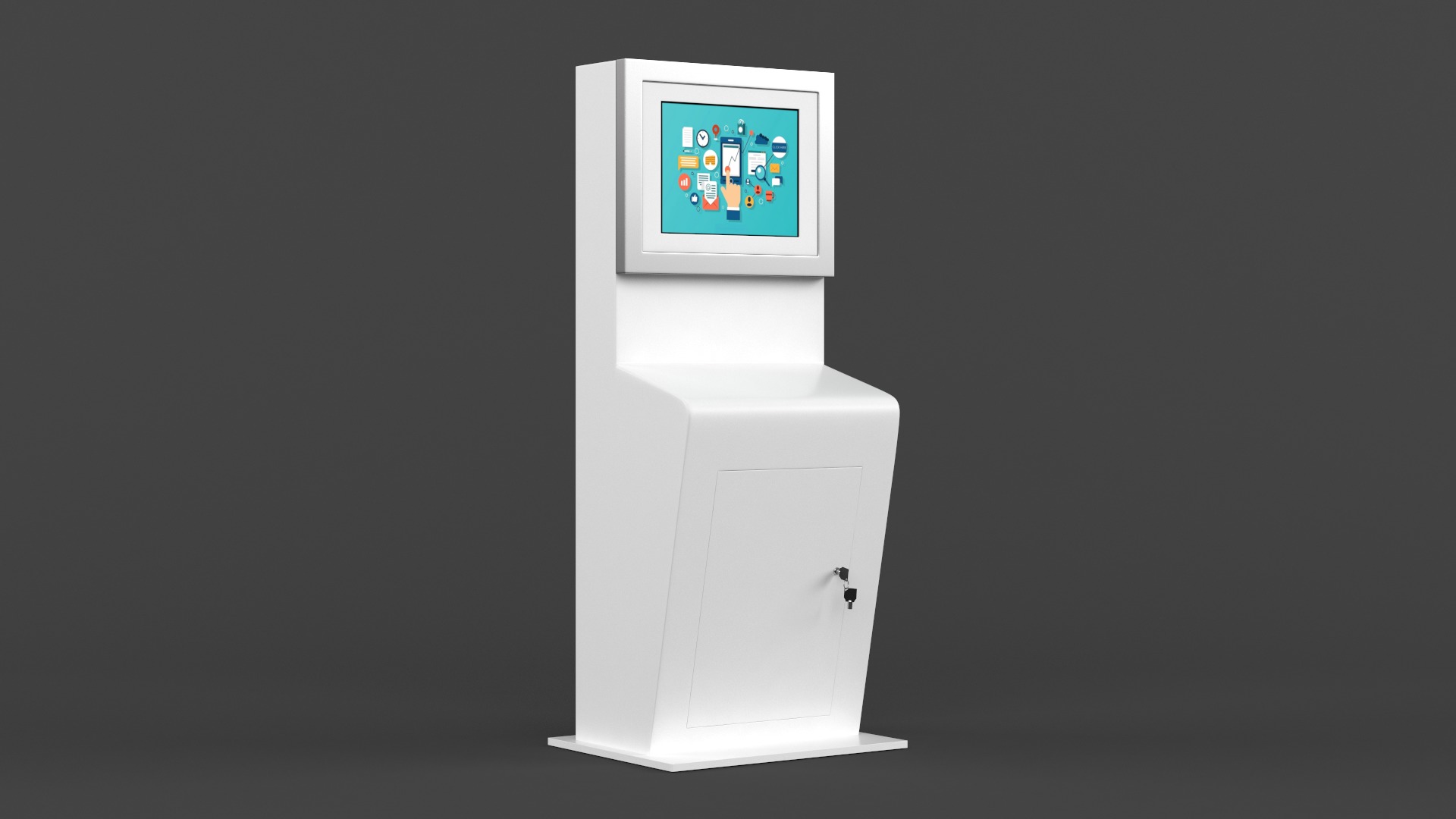 Electronic Kiosk 3D model_5