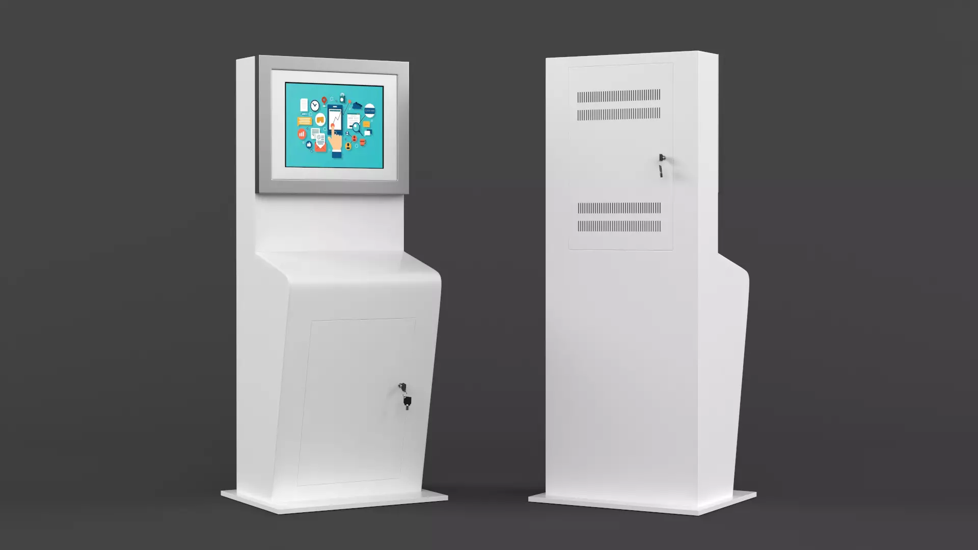 Electronic Kiosk 3D model_0