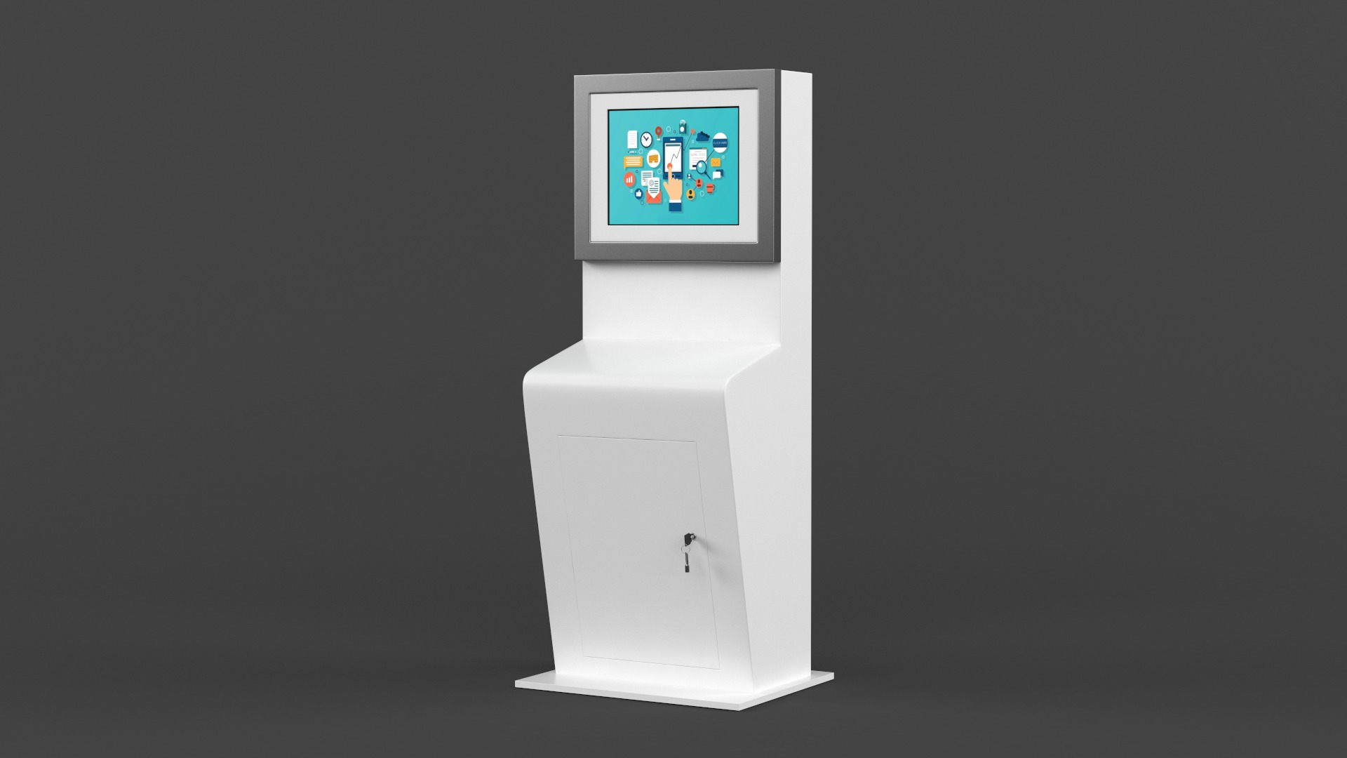 Electronic Kiosk 3D model_2