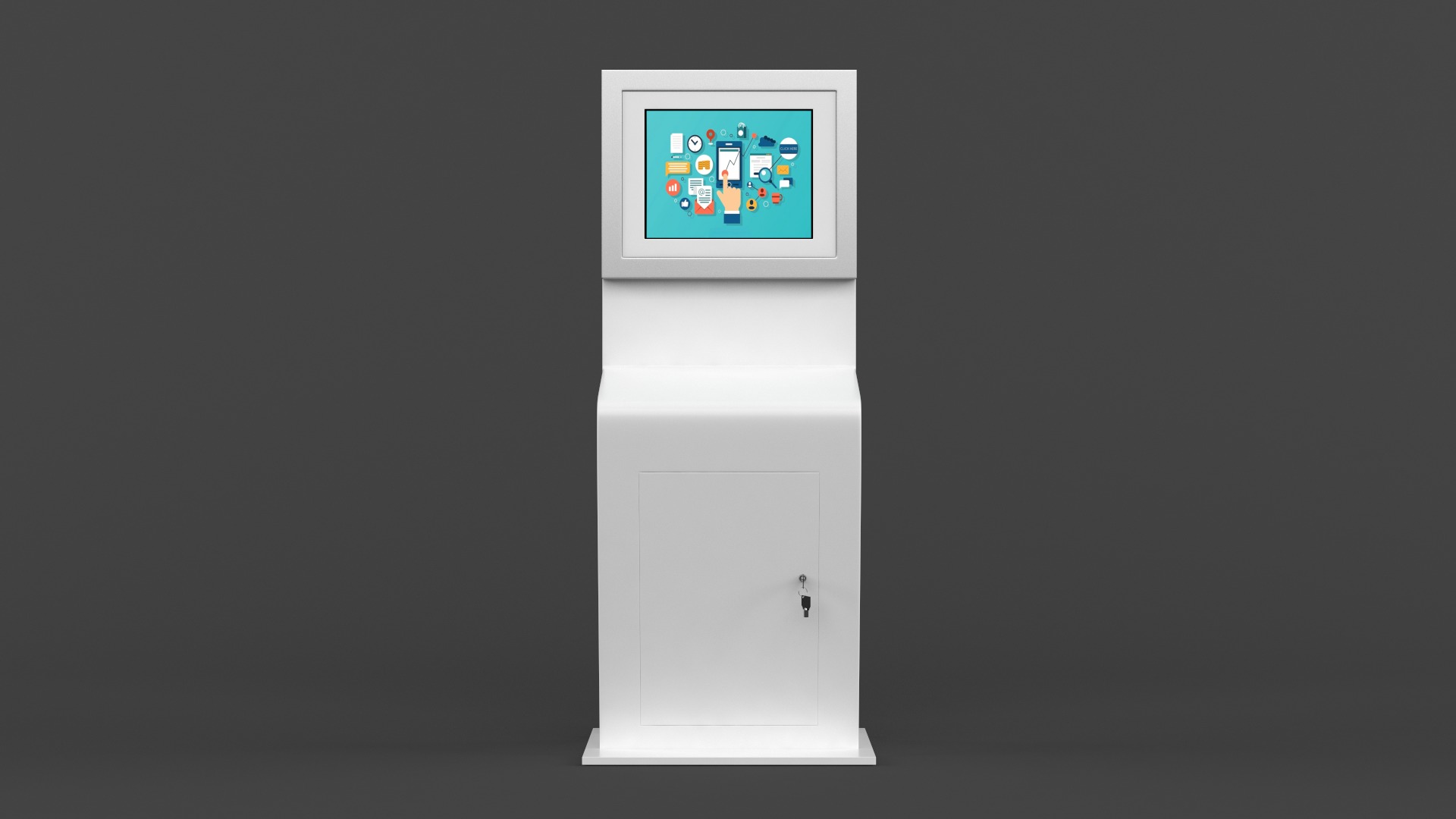 Electronic Kiosk 3D model_1