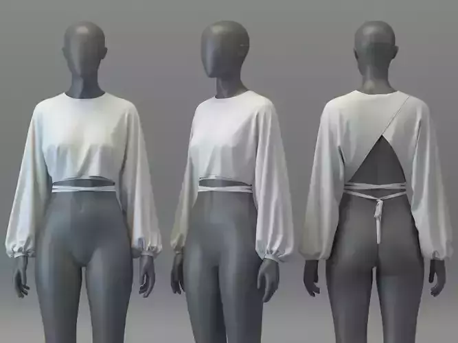 Crop Top with Crossover Back