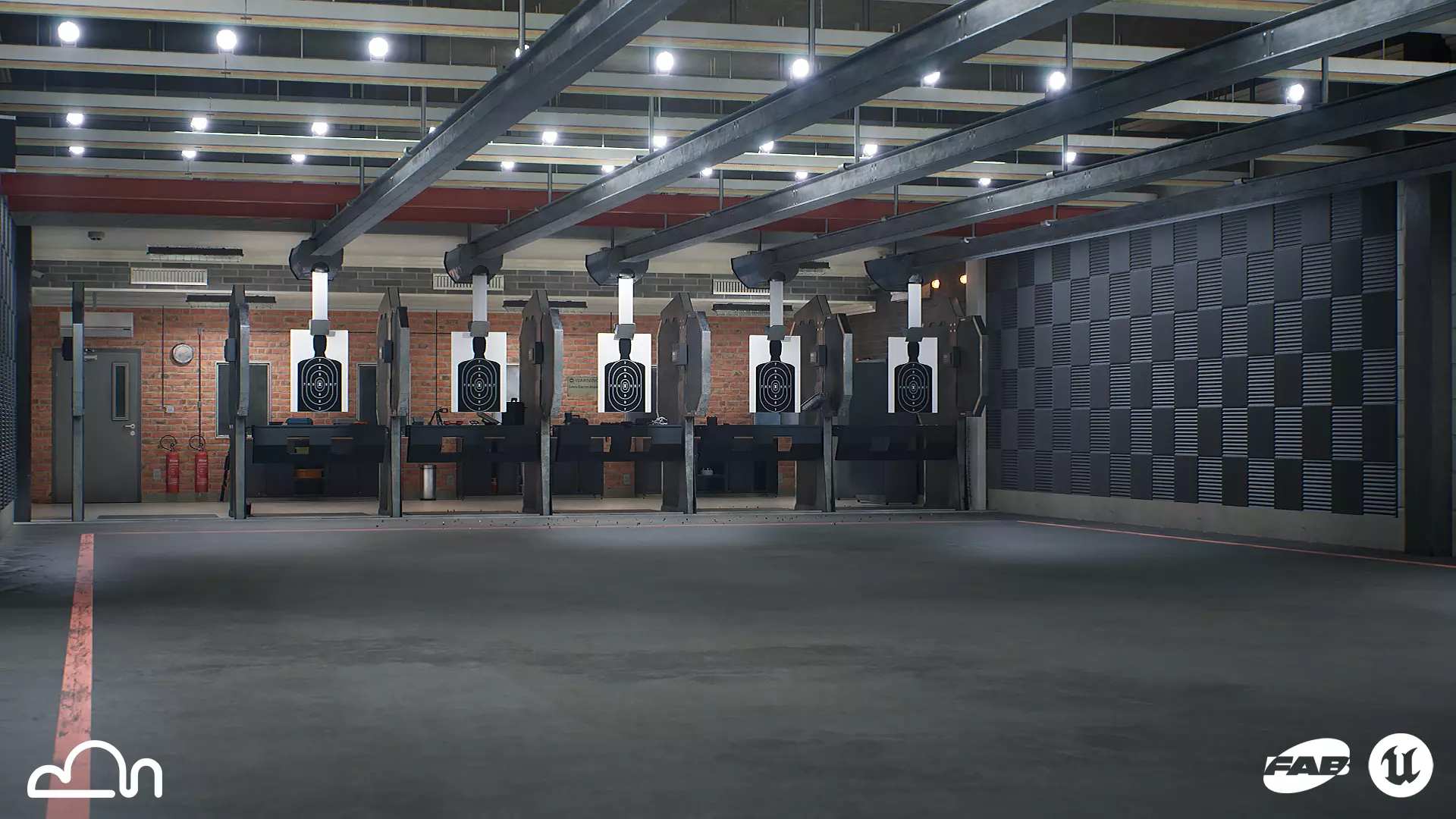 Shooting Range - Unreal 5 - Lumen Low-poly 3D model_0