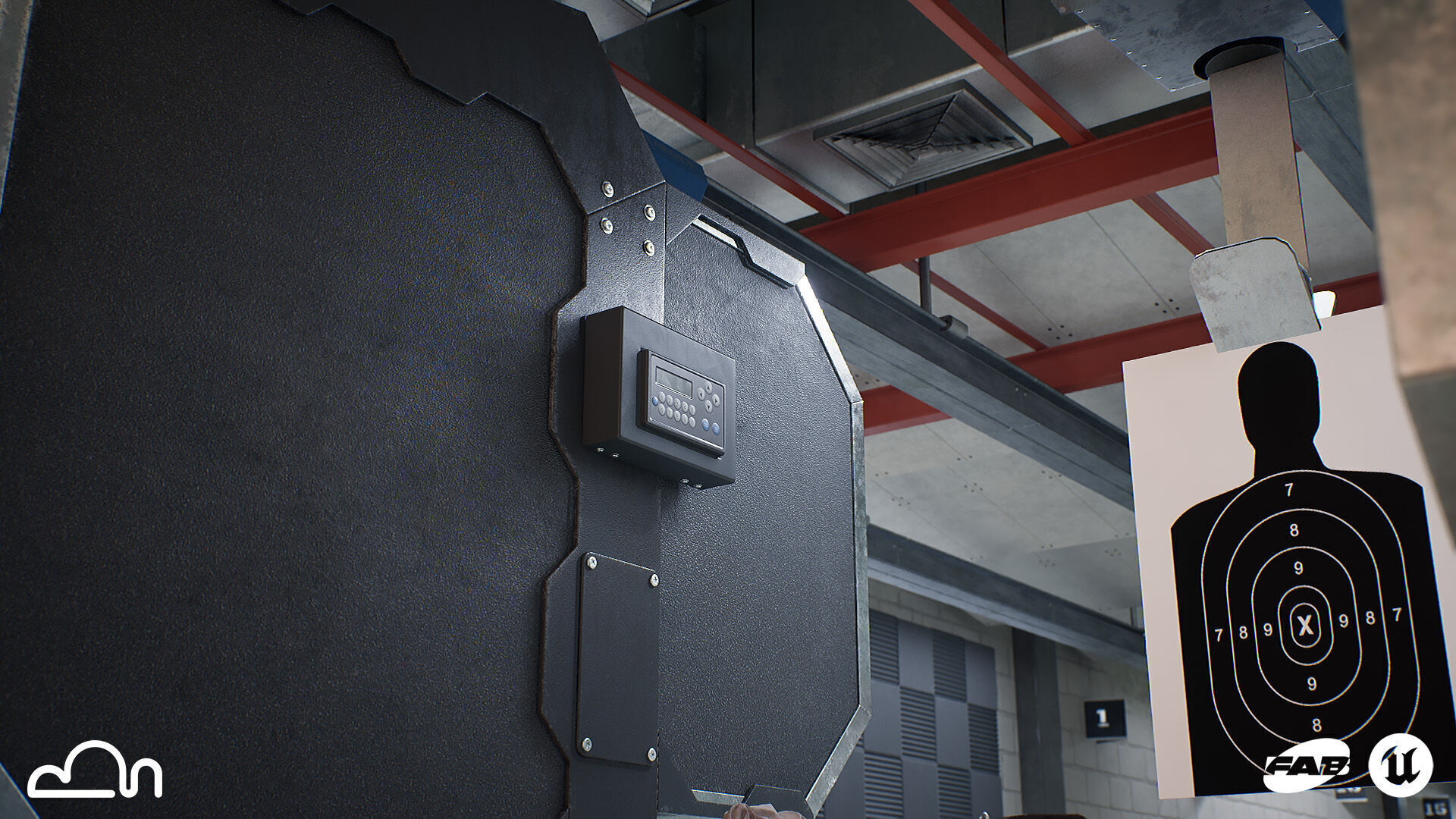 Shooting Range - Unreal 5 - Lumen Low-poly 3D model_2