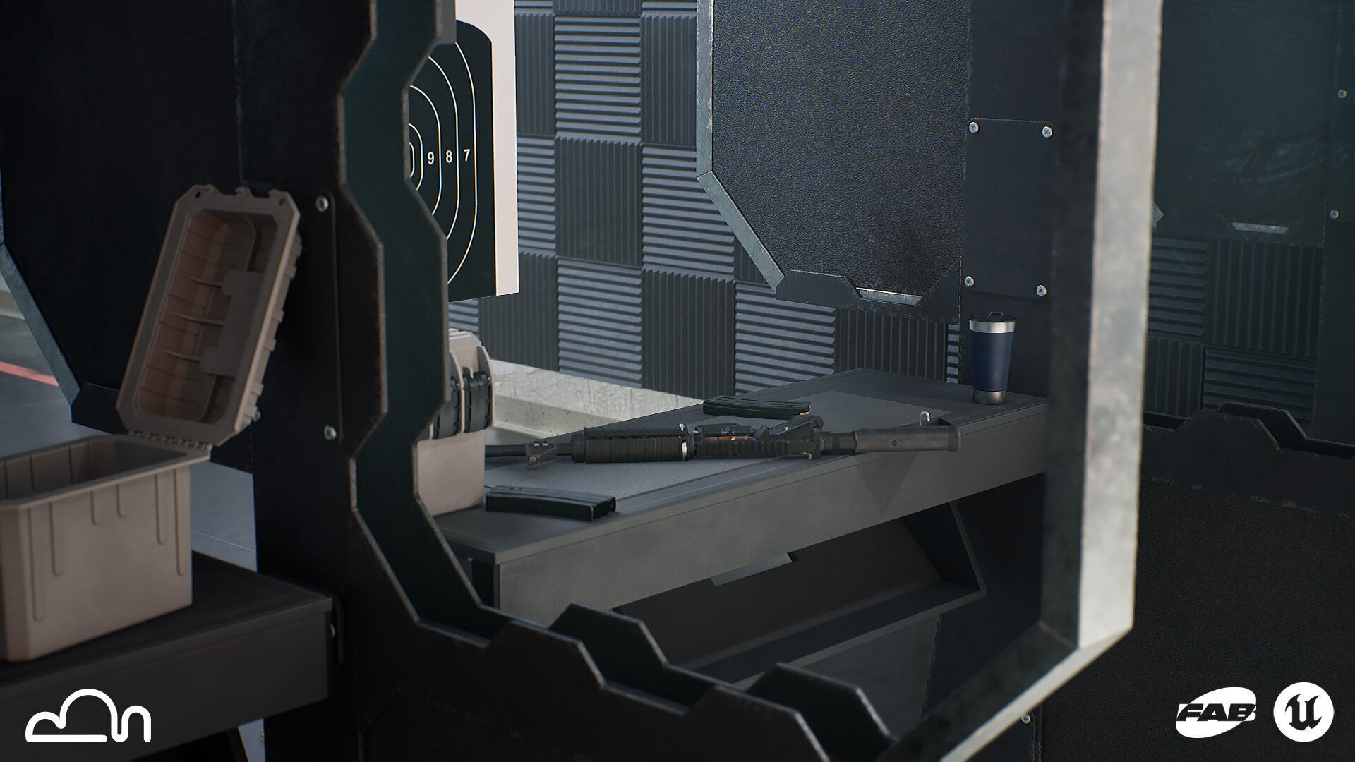 Shooting Range - Unreal 5 - Lumen Low-poly 3D model_9