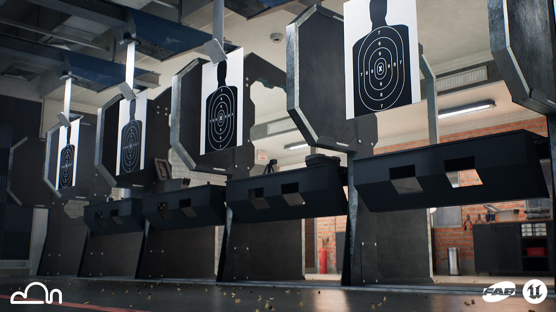 Shooting Range - Unreal 5 - Lumen Low-poly 3D model_3