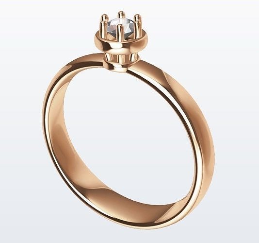 Ring 6 prong 3D print model