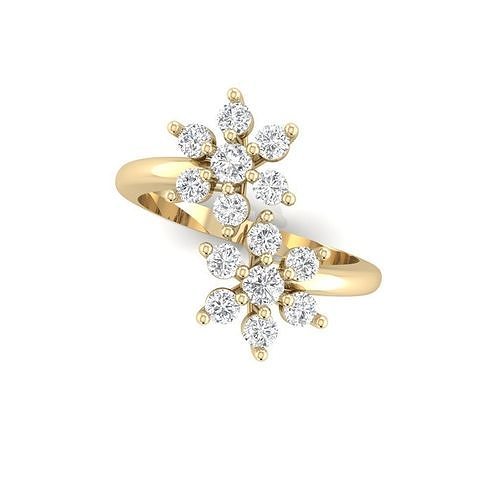 Double flower ring 3D print model