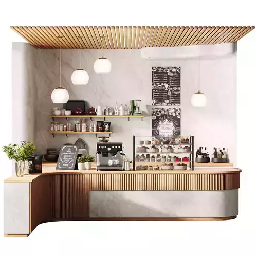 Design project of a coffee point with desserts