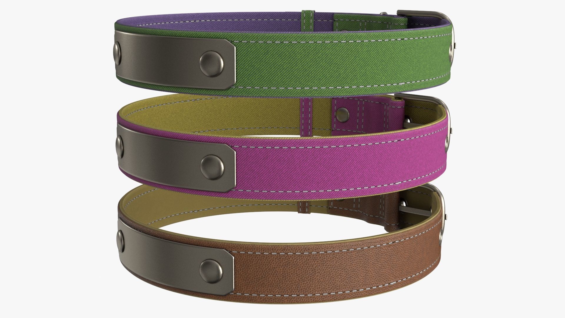 Dog Collar Low-poly 3D model_8