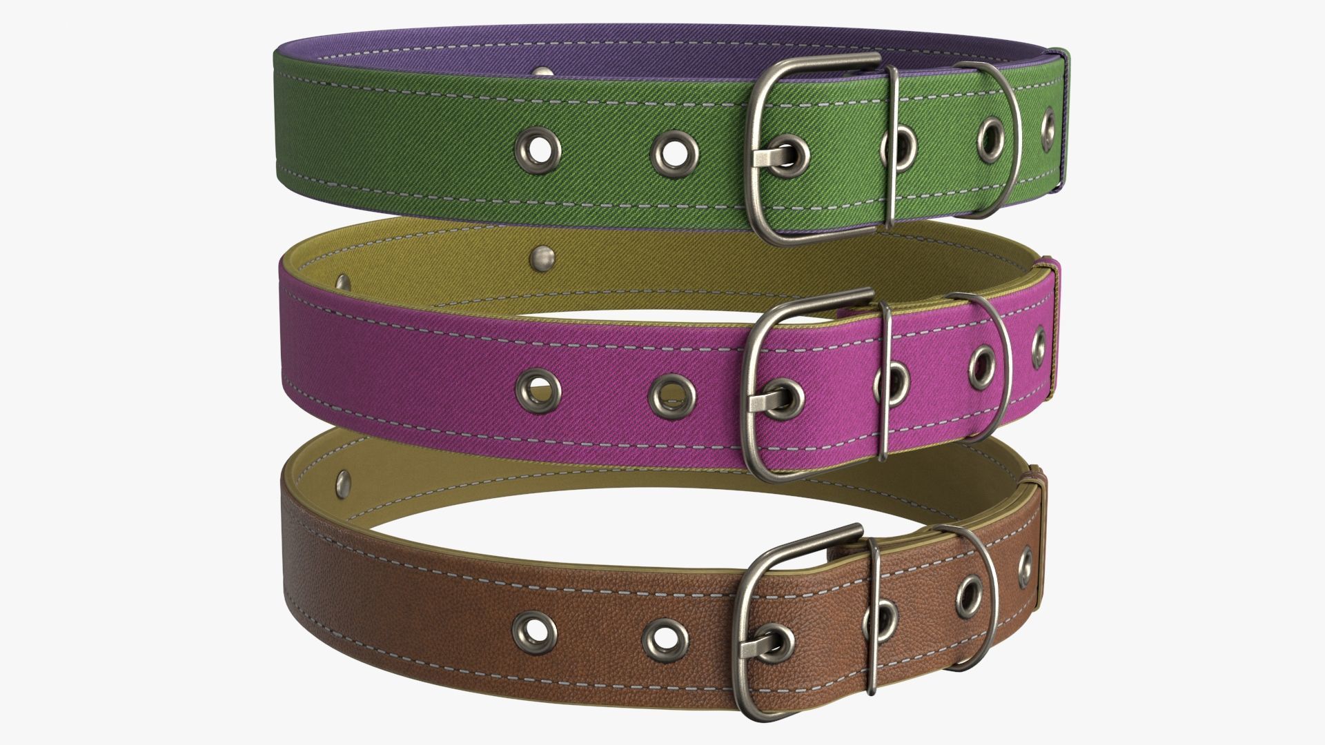 Dog Collar Low-poly 3D model_2