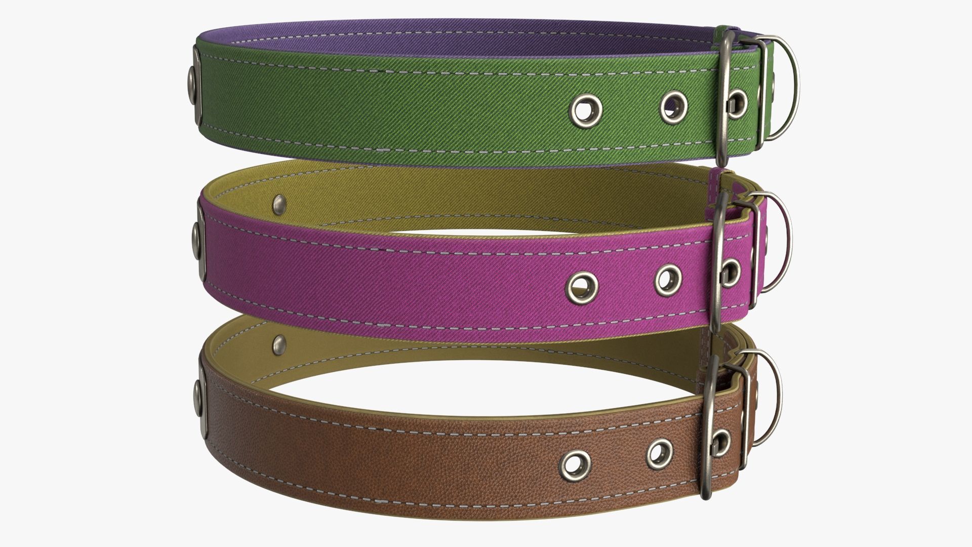 Dog Collar Low-poly 3D model_7