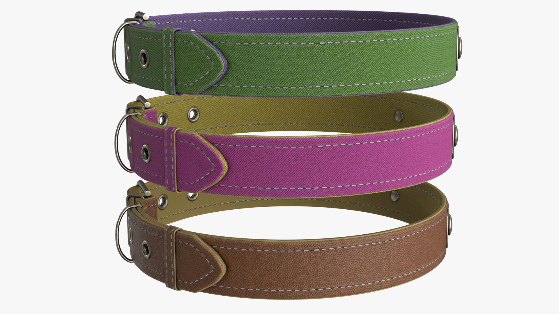 Dog Collar Low-poly 3D model_11