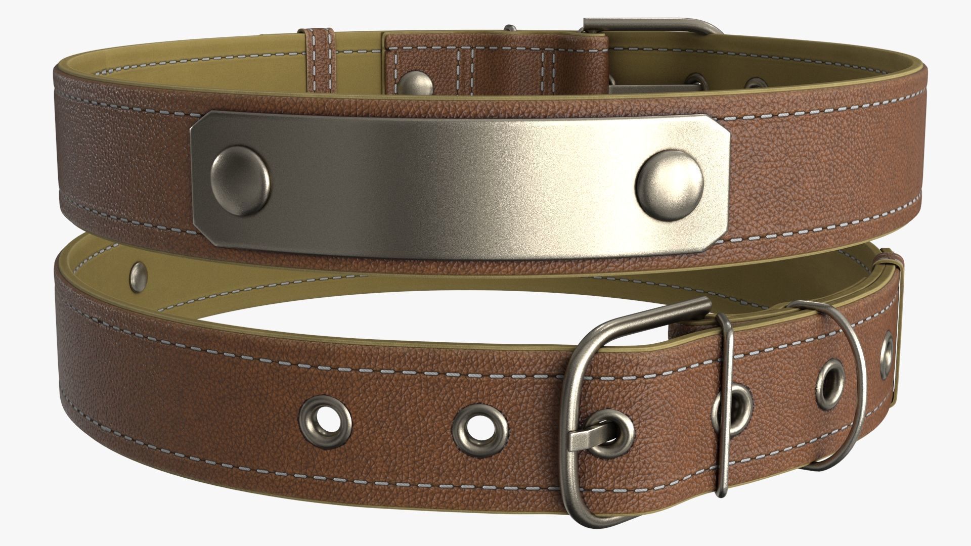 Dog Collar Low-poly 3D model_3