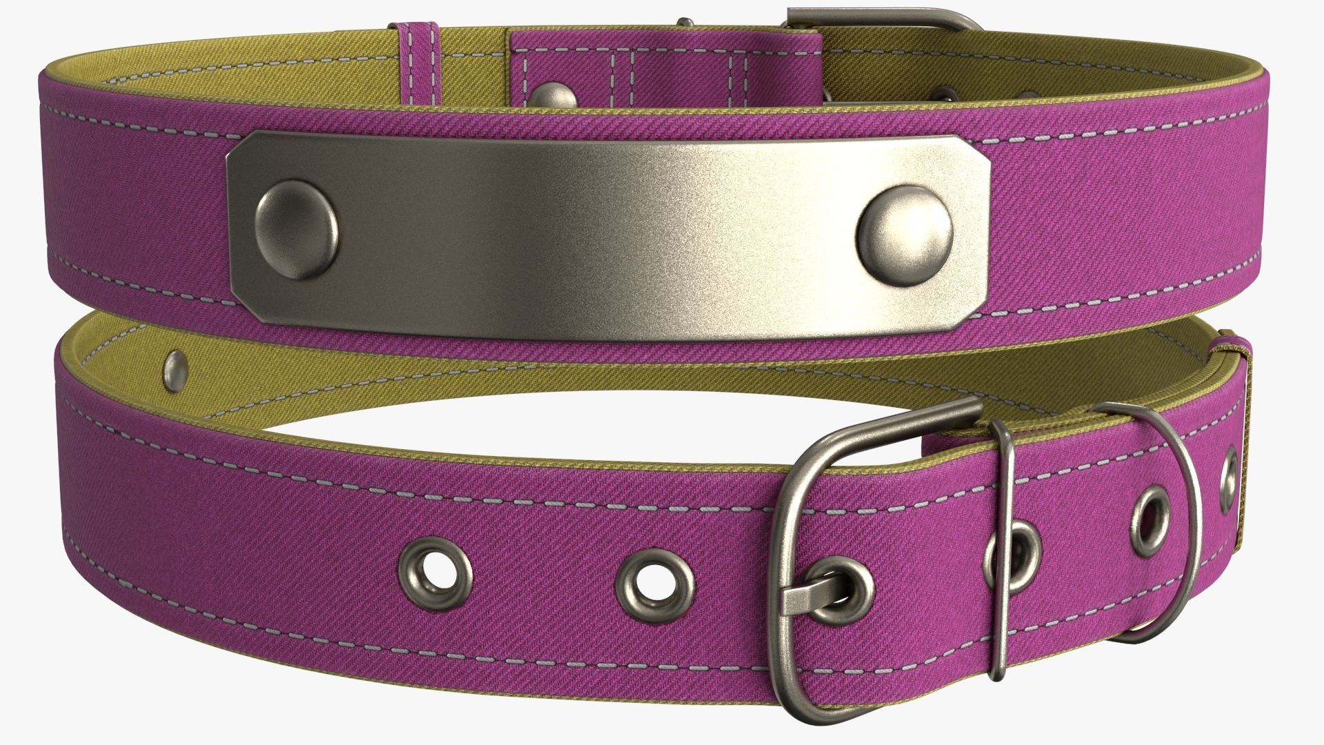 Dog Collar Low-poly 3D model_4