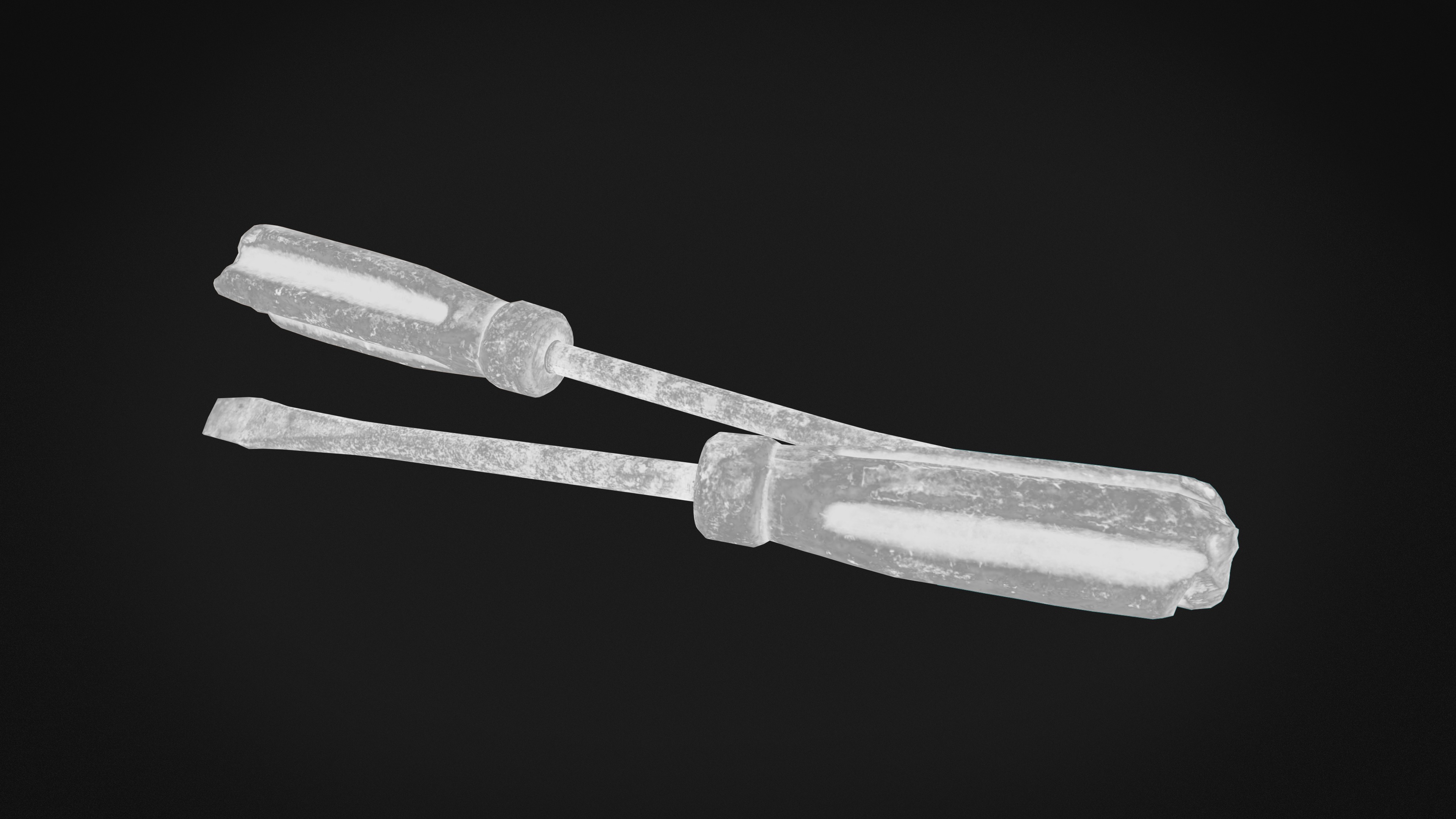 Screwdriver Old tools Free low-poly 3D model_3