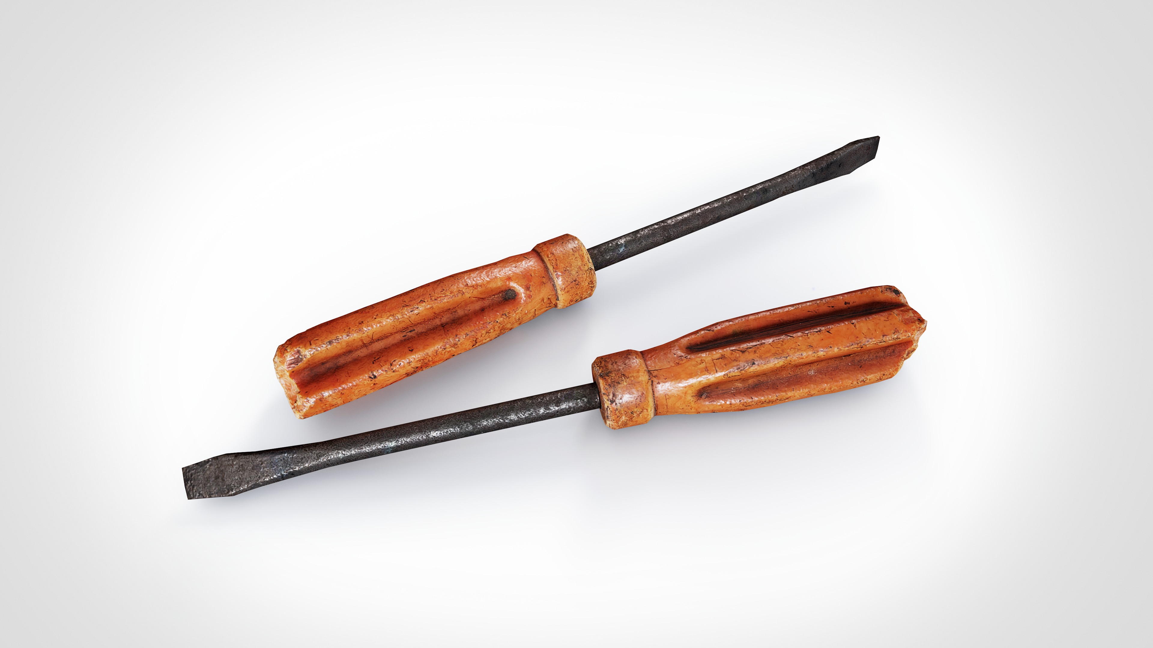 Screwdriver Old tools Free low-poly 3D model_6