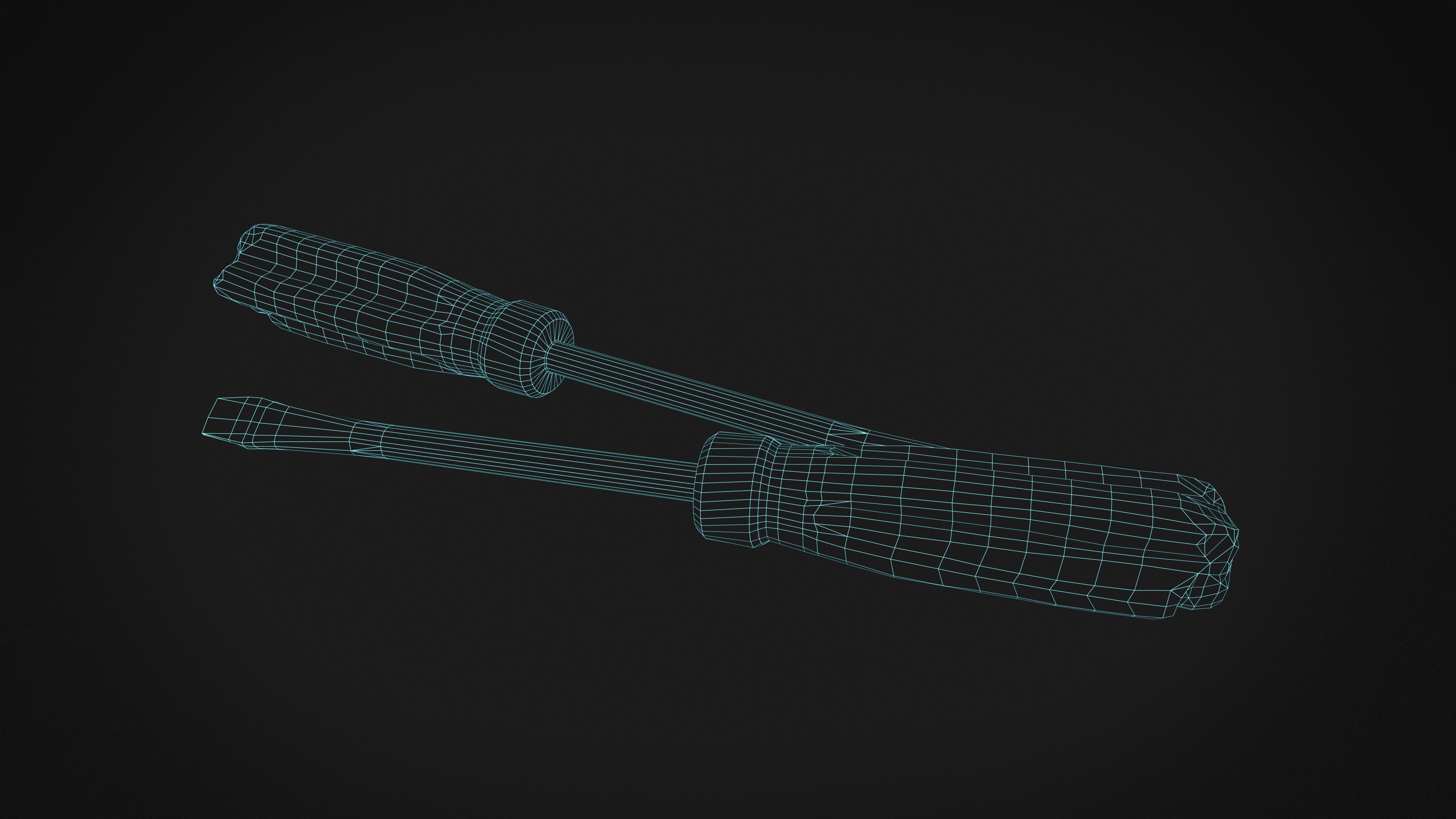 Screwdriver Old tools Free low-poly 3D model_4