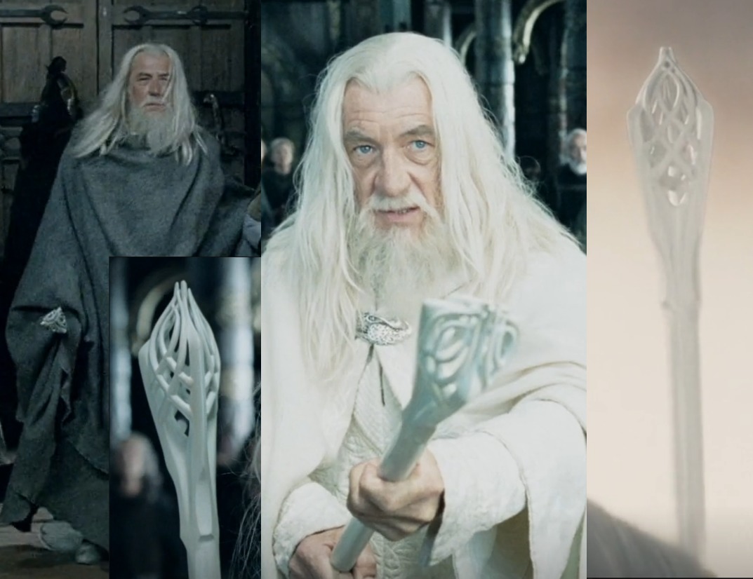Gandalf the White Staff 3D print model_9