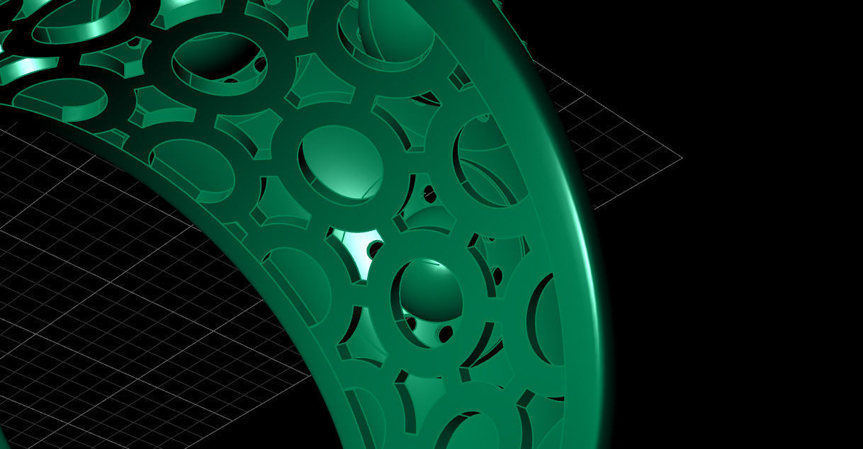 Bracelet and ring 3D print model_4