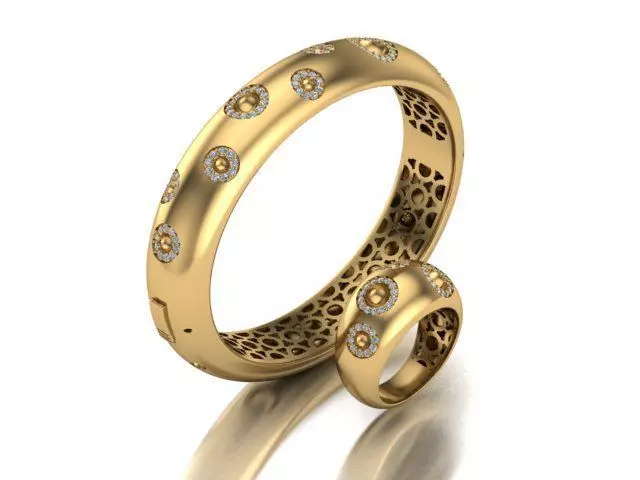 Bracelet and ring 3D print model_0