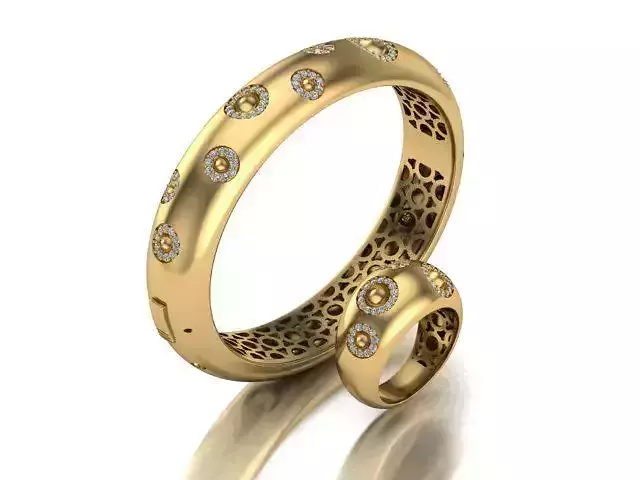 Bracelet and ring 3D print model