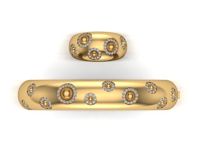 Bracelet and ring 3D print model_1