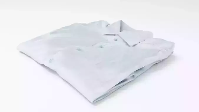 White generic folded shirt with business casual style clothing 