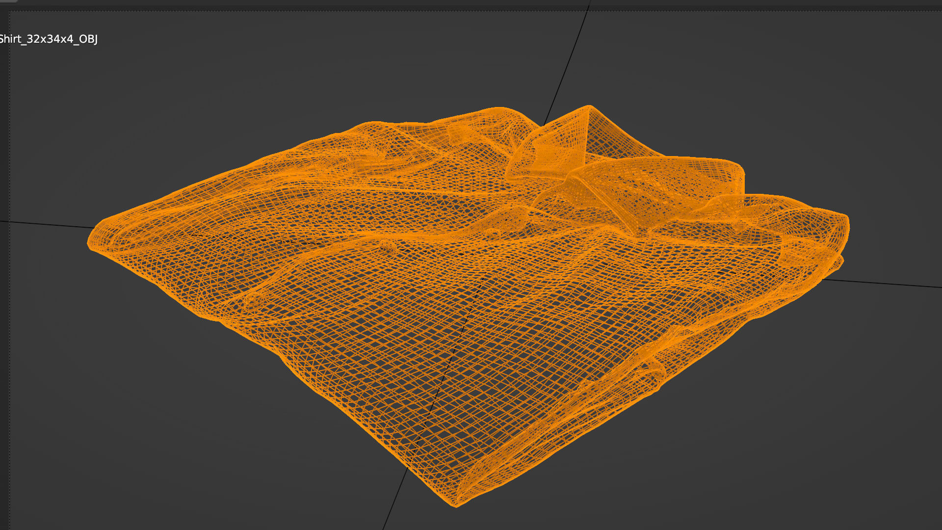 White generic folded shirt with business casual style clothing 3D model_4