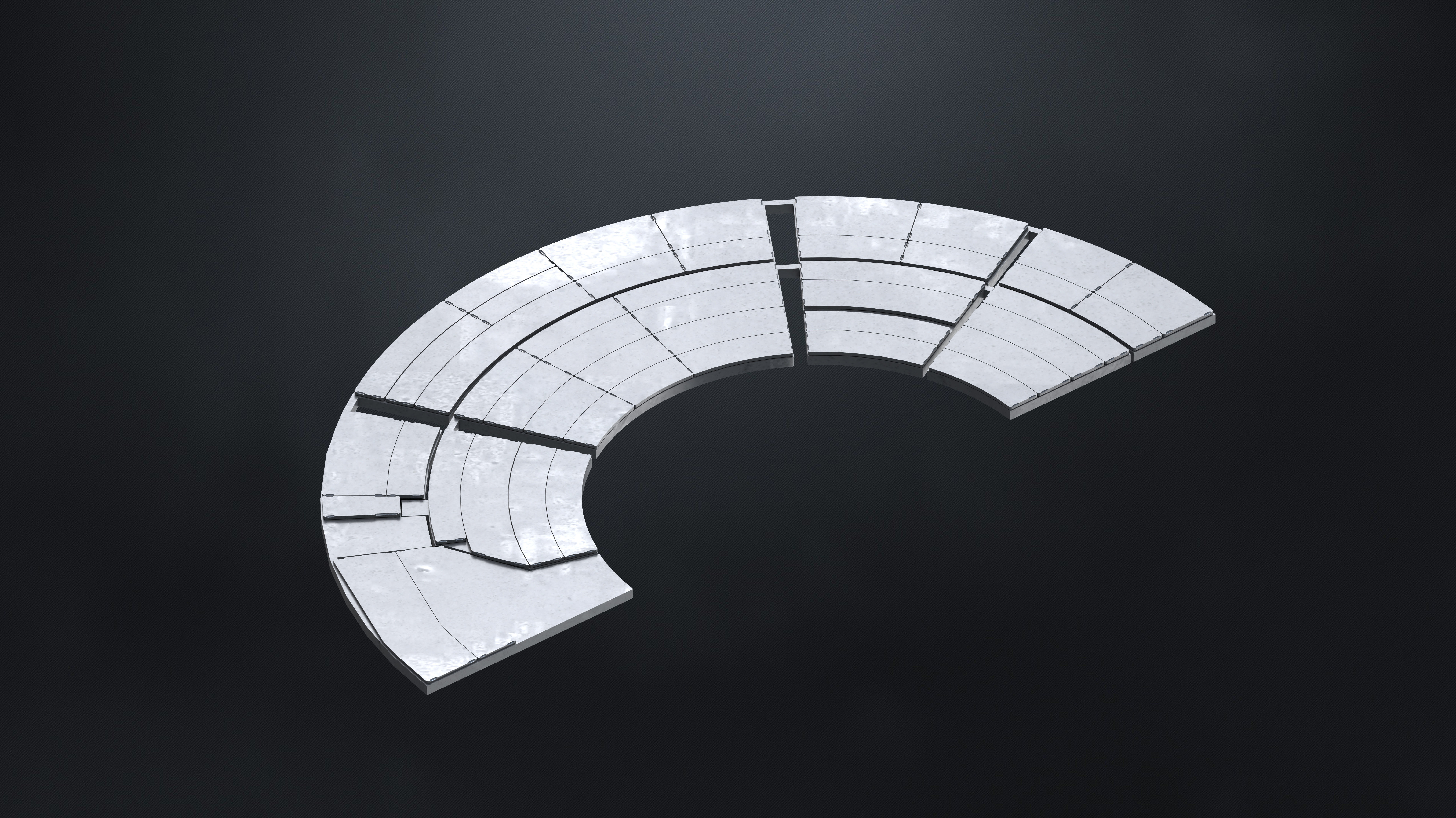 25 SUB-D Megascale Architectural Kitbash Elements Vol I 3D model_19