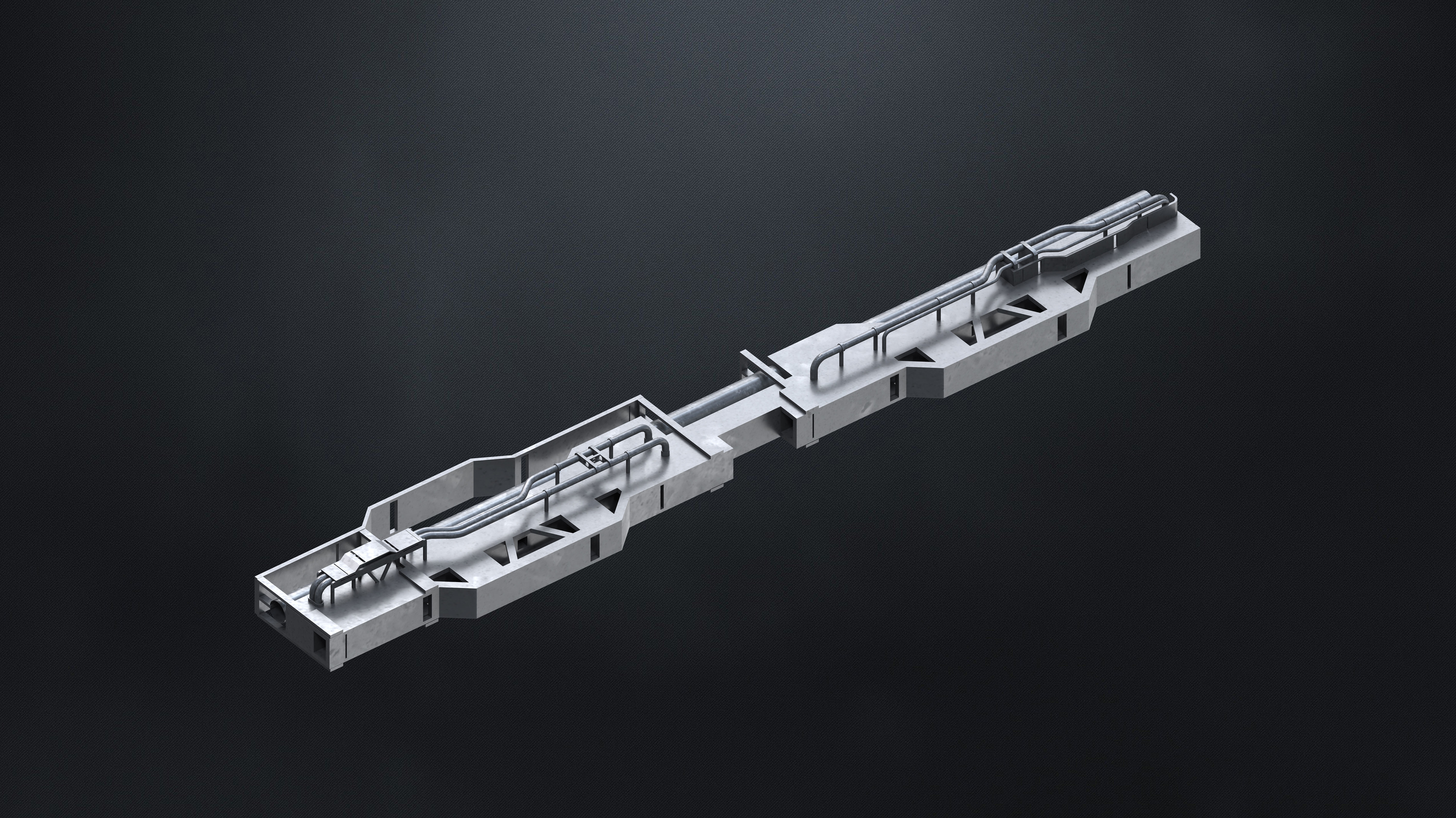 25 SUB-D Megascale Architectural Kitbash Elements Vol I 3D model_9