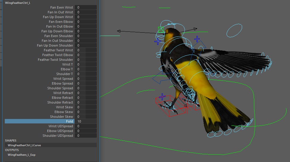 3D Bird Pack Bullocks Oriole Male and Female Low-poly 3D model_36