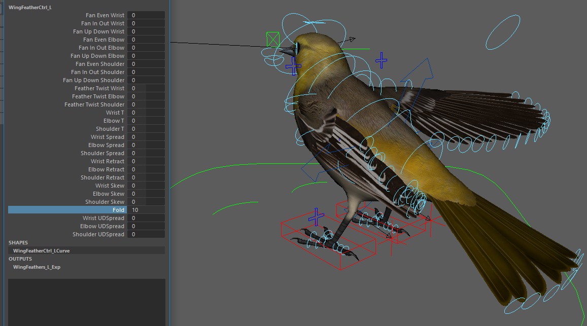 3D Bird Pack Bullocks Oriole Male and Female Low-poly 3D model_35