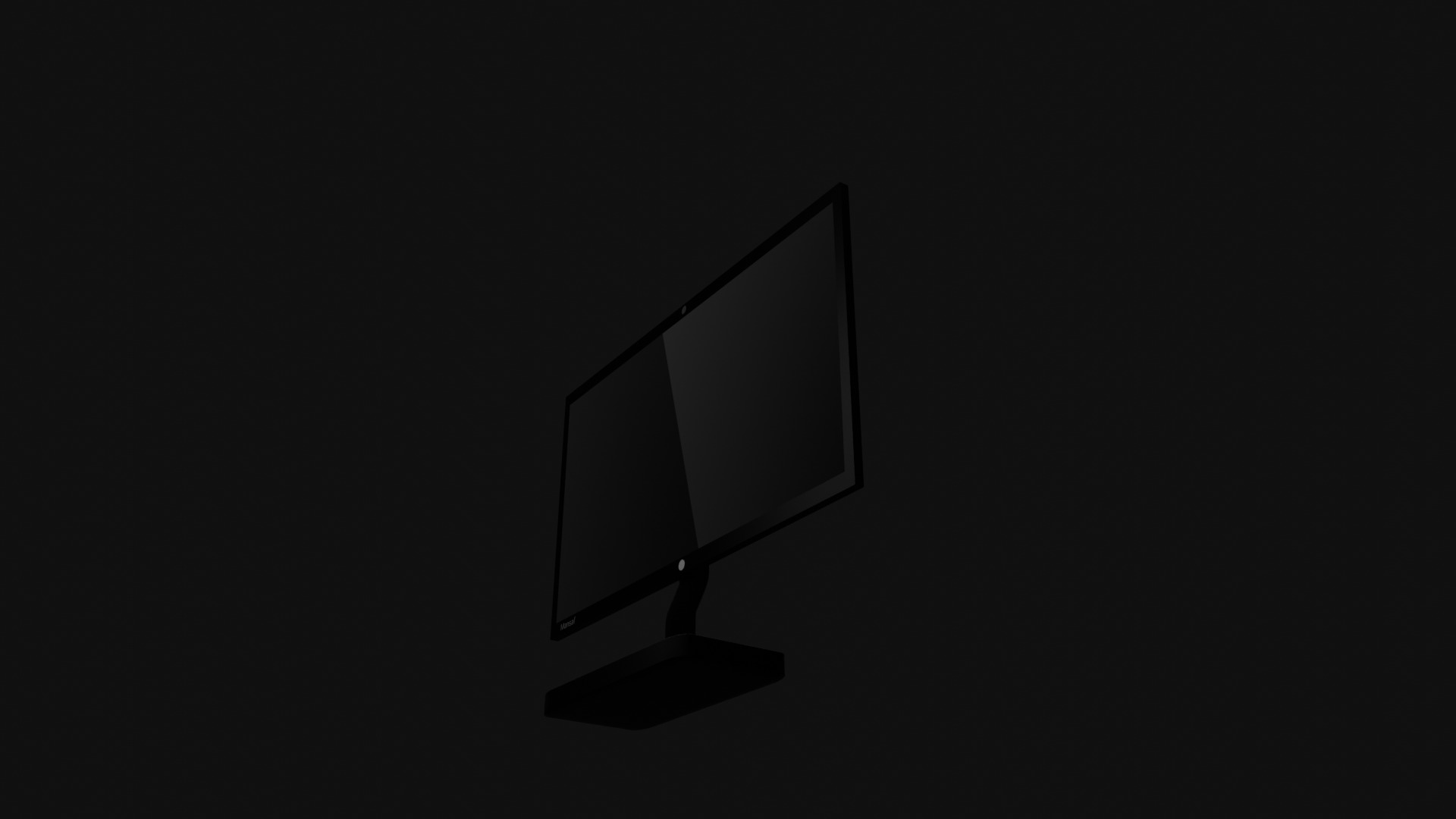 PC monitor Low-poly 3D model_2